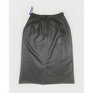 NWT Vintage Pendleton 100% Virgin Wool Midi Pencil Skirt Black Lined USA size 6